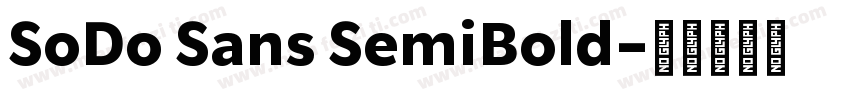 SoDo Sans SemiBold字体转换